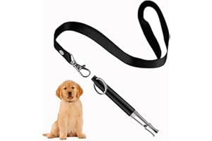 ESONLITOR Dog Whistle to Stop Barking, Adjustable Pitch Ultrasonic Training Tool Silent Bark Control for Dogs- Pack of 1 PCS Whistles with 1 Free Lanyard Strap