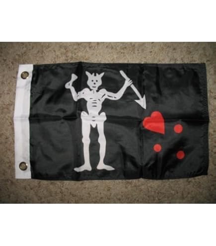 Bandera Pirata - República De Los Piratas, 150x90 Cm, Poliéster Resistente, Ojales De Metal, Colores Vivos Y Antidecoloración