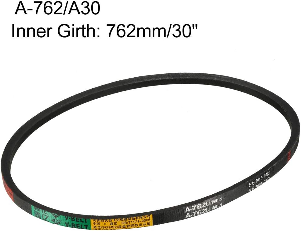 sourcing map A762 V-Belts 762mm Inner Girth 13mm Top Width 8mm Thickness A-Section Rubber Drive Transmission Belt - Image 3