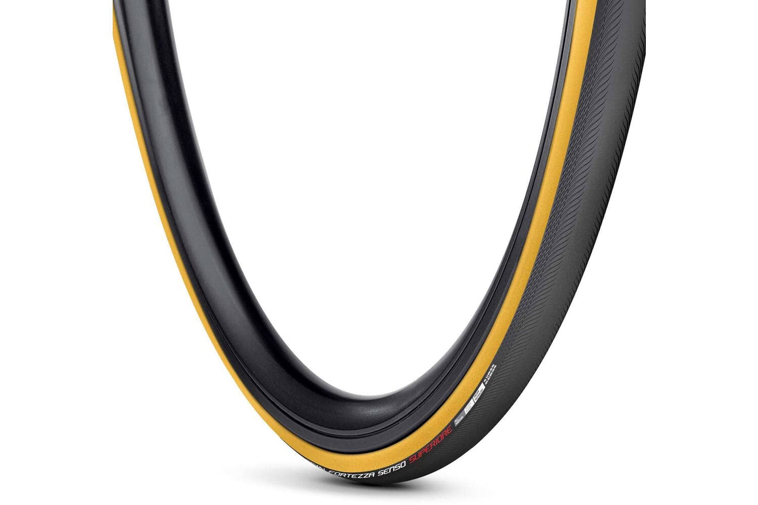 VREDESTEIN Fortezza Senso SUPERIOR ALL WEATHER Road Bike Tyre with Soft Rails Handmade All Weather Unisex Adult Black/Natural Yellow, 70025C