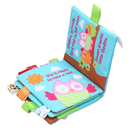 2 Packs Baby Activity Crinkle Soft Cloth Books, Educational Learning Toy for Toddlers Infants Baby First Soft Book