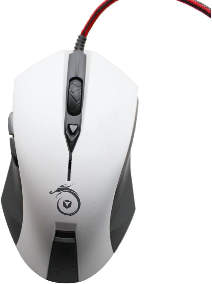 ZAIDTEK G20 LED Gaming Mouse 1600 DPI 6 Buttons Optical Mice PC Mouse Nylon Braid Cable Free Installation High Speed Game Friend (Grey)