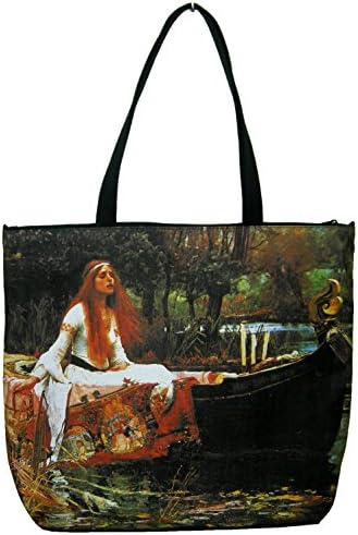 Artzwear JW Waterhouse Lady of the Shalott Fine Art print Silk Screen Tote Bag Sz Large