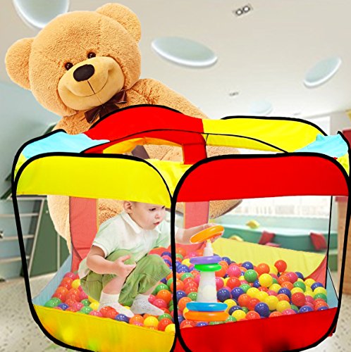 WER Ball Pit Play Tent for Kids - 6-sided Playhouse for Children - Fill with Plastic Balls (Balls Not Included) or Use As an Indoor or Outdoor Tent