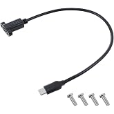 USB Type C Male to Female Cable, USB Type C 3.1Panel Mount Adapter Cable 10gbps Panel Mount Connector for Charging,Data Sync, Video,Audio,Compatible with Laptop,Tablet,Smartphone (30cm/1ft)