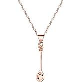 MYOSPARK Mini Crown Spoon Pendant Necklace Tea Spoon Shape Jewelry Movie Inspired Gift
