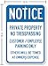 Private Property Sign, No Trespassing Customer Parking Only, 12x18 Inches, 3M EGP Reflective .063 Aluminum, Fade Resistant, Made in USA by Sigo Signs