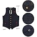 Zicac Men's Unique Advanced Custom Vest Skinny Wedding Dress Waistcoat (M,Blue)