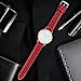 12 Colors for Quick Release Leather Watch Band, Fullmosa Axus Genuine Leather Watch Strap 22mm Red