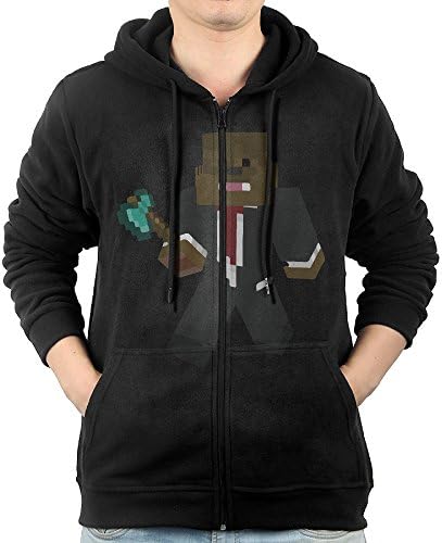 ADKKSI Casual Mens Pixel Graphics JeromeASF Video Game Full-Zip Sweatshirt Hoodie Jacket XX-Large
