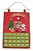 Clever Creations Christmas 24 Day Hanging Cloth Advent Calendar | Red and Green Santa Christmas Design | Traditional Holiday Christmas Decor Theme | Perfect for Home or Office | Measures 22.5