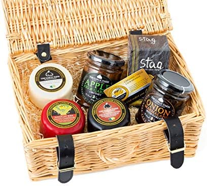 Garlic Lovers Gourmet Cheese & Chutney Hamper Wicker Upgrade