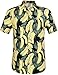 SSLR Men's Banana Hawaiian Short Sleeve Casual Button Down Shirt (X-Large, Green)