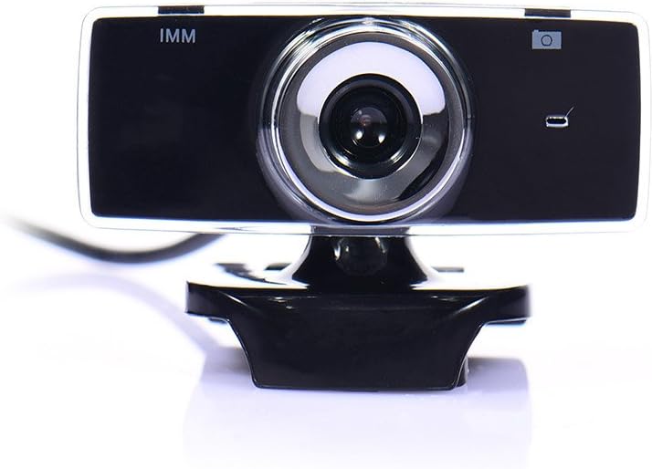 HD Webcam Computer Mini Camera Clip-on USB 2.0 Free Drive with Built-in Sound Absorption Microphone for Computer PC Laptop Notebook Smart TV Camera Plug and Play Black