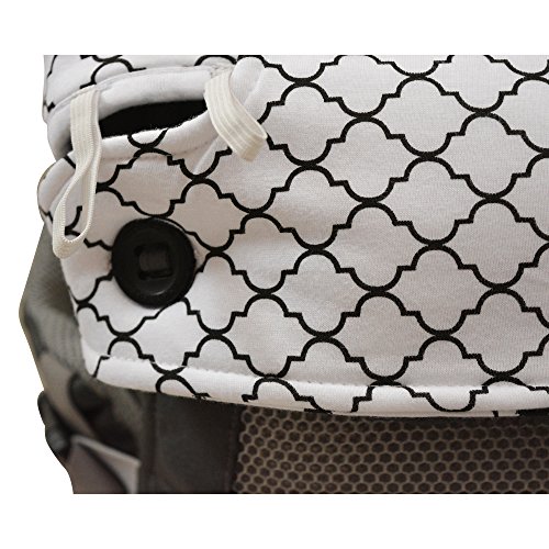 Premium 3 Piece Organic Cotton Drool Teething Pads With Bib for Baby Carriers