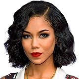 2019 Mironica Bob Brazilian Body Wave Wig for Black Women Glueless Free Part 13×4 Frontal 8 Inch 9A Blunt Cut Unprocessed Virgin Short Body Wave Lace Front Wig Human Hair Pre plucked with Baby Hair