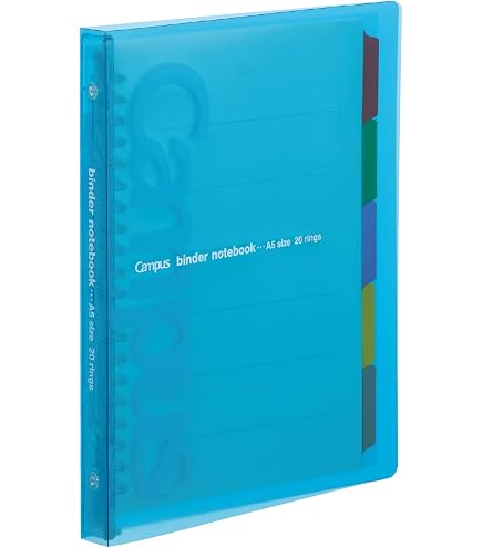 Amazon.com : Kokuyo Campus Slide Binder with 5 Tab Dividers, Slim