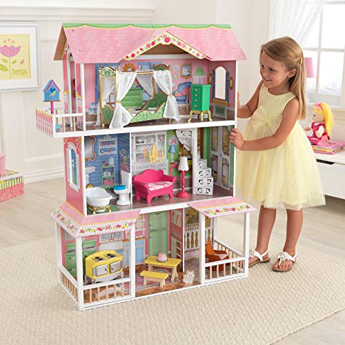 KidKraft 65851 Möbeln und Zubehör mit Licht-und Soundeffekten Sweet Savannah Puppenhaus aus Holz, 30 cm – Bild 3