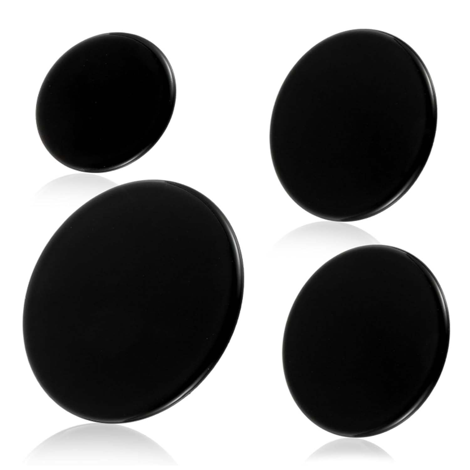 Photo 1 of ?Upgraded Surface burner cover replacement part suitable for GE gas range/oven/stove,wb29k10009-1 Small Cap-2.6 inches wb29k10001-2 Medium Caps-3.2 inches wb29k10006-1 Large Cap-3.5 inches,Black(4PCS)