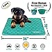 Ruff 'n Ruffus Washable Puppy Pee Pads for Dogs (Set of 2) | Free Travel Bowl, Poop Bags and Dispenser | Extra Large 32” x 36” Underpads for Potty Training, Incontinence, Whelping (Aqua (Free Bonus))
