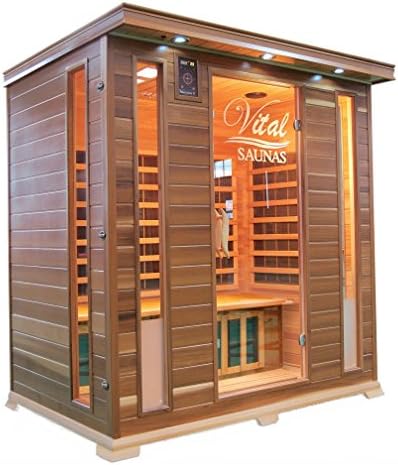 Vital Saunas Canadian Red Cedar Elite Four Sauna with Magnetic Flux Therapy Upgrade