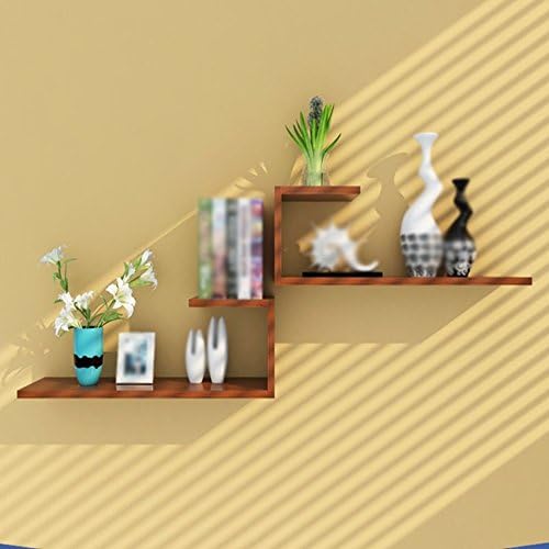 Simple fashion Wall-mounted shelf/wall-mounted Wall-shelf/partition / living room TV wall-mounted shelf/with shelf/bedroom Wall cabinet lattice / 2-shelf/A variety of colors optional/(60 * 15 * 20cm)