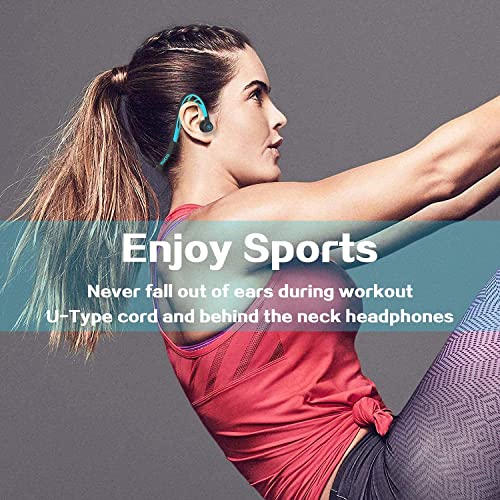 MUCRO Sports Headphones Wired Over Ear Behind The Neck Headphones