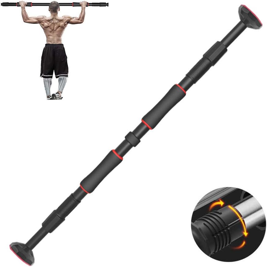 BXWHE Pull Up Bar, Adjustable Chin Up Bar (66-100Cm) Door Frame Chin-Up Bar Turn Rod,for Indoor Mounted Gym Fitness Horizontal Bar, Corner Horizontal Bar - Load-Bearing 200Kg