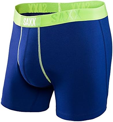 Saxx Mens Fiesta Lifestyle Boxers Underwear X-Large Navy/Zest