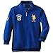 U.S. Polo Assn. Little Boys' Fleece Mock Neck Jacket with Striped Ribbing, Cobalt Blue, 5/6