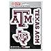 FANMATS NCAA Texas A&M University 3 Piece Decal Set, One Size, Maroon (61059)
