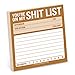 1-Count Knock Knock You're On My Shit List Sticky Notes, Memo Notepads, 3 x 3-inches each