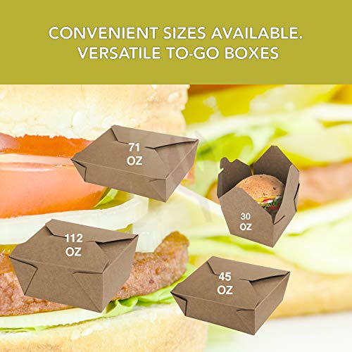 4 Pack+Friendly+Disposable+Kraft+Container