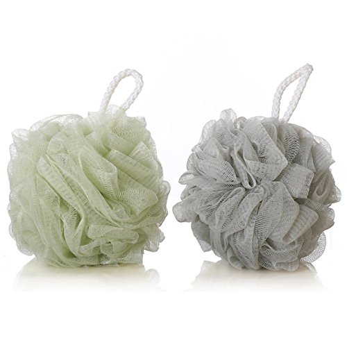 Bath Shower Sponge Pouf Loofahs Mesh Brush Shower Ball, Mesh Bath and Shower Sponge Pack of 3 (60g/pcs) Shower Bouquet-Big,Full Lather Cleanse-Eco-friendly Exfoliating Mesh Brush Pouf Bath Shower Ball - Thumbnail 2