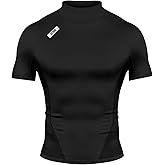 Nxtrnd Men's Turtleneck Compression T-Shirt, Short Sleeve Mock Neck