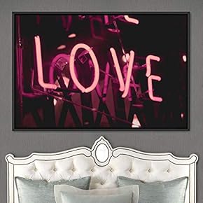 signwin Framed Canvas Wall Art Illuminated Words 3D...