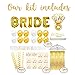 Premium Gold Bachelorette Party Decorations Bridal Shower Supplies Kit - for Classy Bride-To-Be - Tiara, Sash, Diamond Ring Balloon, Fringe Curtains, BRIDE Balloons, Latex Balloons, Tattoos, Straws