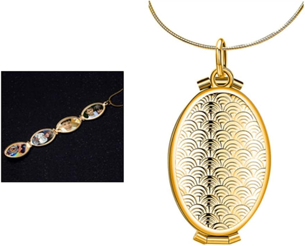 2019 Meaningful Necklace Expanding 4 Photo Locket Pendant Necklace
