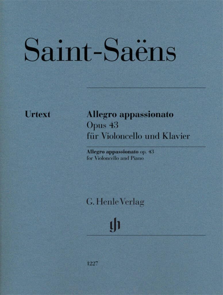 Allegro appassionato - op. 43 - cello and piano - with marked and unmarked string part - (HN 1227): Instrumentation: Violoncello and Piano