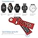 KADES Galaxy Watch 46mm Bands, Gear S3 Bands, 22mm Universal Replacement Strap with Quick Release Pin Compatible for TicWatch Pro, Amazfit Stratos Smart Watch (Red Black)