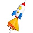 Spaceman Birthday Candle Outer Space Theme Rocket Candle for Birthday Party Childrens Day Baby Shower (Rocket)
