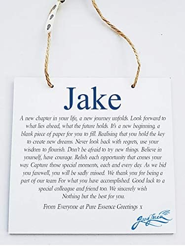 Pure Essence Greetings Message Poeme Personnalise Plaque En Bois Nouveau Travail Retraite New Beginnings Details Personnalises Requis Amazon Fr Cuisine Maison