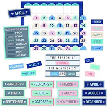 Creative Teaching Press Calm & Cool Calendar Set Bulletin Board, CTP 8595