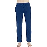 U2SKIIN Mens 100% Cotton Pajama Pants, Lightweight Soft Lounge Pant with Pockets Sleep Pj Bottoms for Men