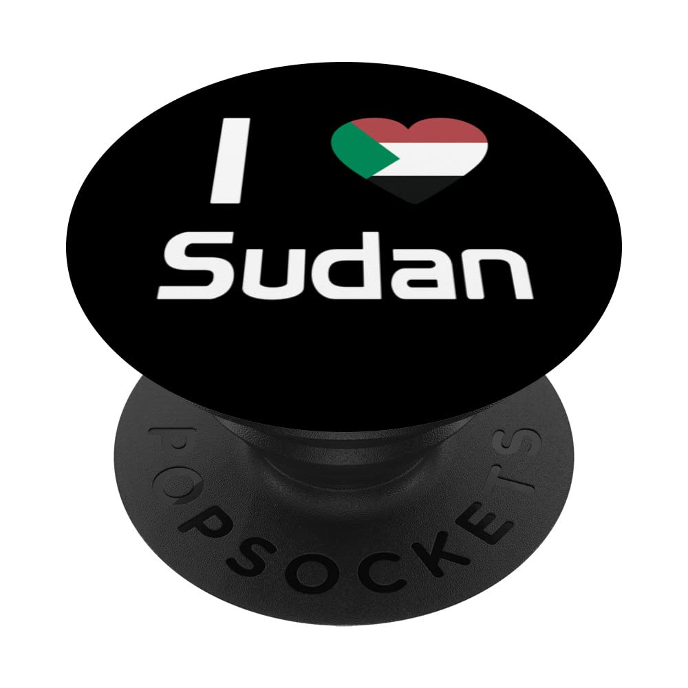 National Flag of Sudan souvenir gift for men women PopSockets Swappable PopGrip