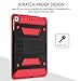 GUAGUA New iPad Case 9.7 2018/2017 iPad Pro Case 9.7 with Kickstand Shockproof Heavy Duty Three Layer High Impact Full-Body Rugged Protective Case for Apple iPad 9.7 2017/2018/iPad Pro 9.7 Black/Red