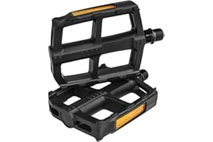 BV Mountain Bike Pedals 9/16" for MTB, BMX, Road Bicycle, EBike, City Cycling - Lightweight and Wide Flat Platform - Non-Slip