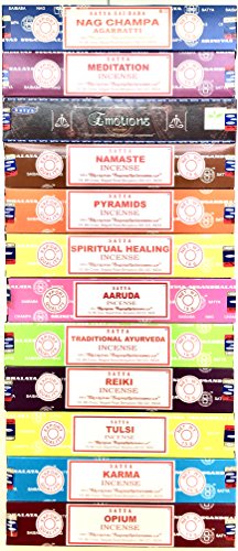 Set of 12 nag champa meditation emotions namaste pyrami…