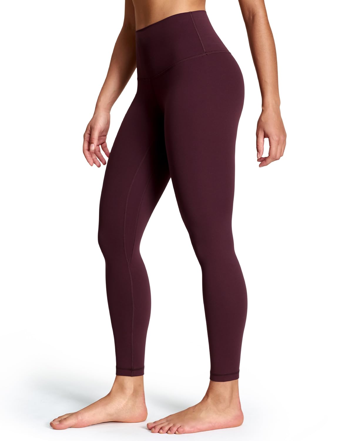 HeyNuts Workout Pro 7/8 Leggings for Women, High Waisted Compression Workout Leggings Athletic Tummy Control Buttery Soft Yoga Pants 25'' Dark Plum XXL(16) Image