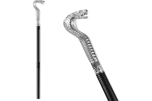 TKOCISA Pharaoh Costume Prop Snake Cane, Egyptian Cobra Staff Cobra Cane Snake Walking Stick Costume Walking Cane for Halloween Party Theme Party Supplies